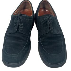 ECCO City Black Suede Leather Oxfords Lace-up Derby Design Shock Point EU44/10